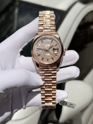 Rolex Day-Date RG Plated Diamond Dial 40mm Super Clone
