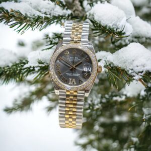 Rolex Datejust SS/YG Plated Grey Dial With Diamonds 31mm Jub AAA Replica