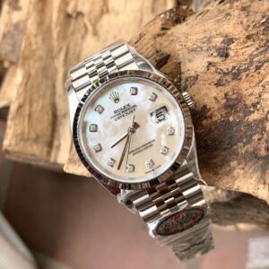 Alternative view of Rolex Datejust 904L Steel MOP Dial With Diamonds 41mm Jub Super Clone
