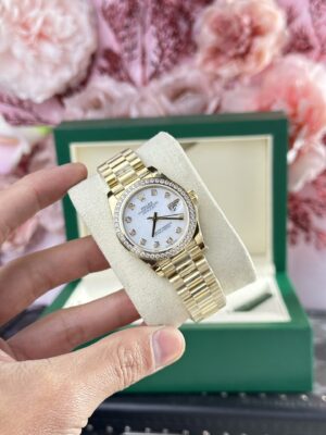 Alternative view of Rolex Datejust 278288 YG Plated White Enamel Dial CZ Diamonds 31mm AAA Replica