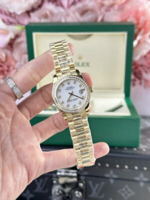 Rolex Datejust 278288 YG Plated White Enamel Dial CZ Diamonds 31mm AAA Replica
