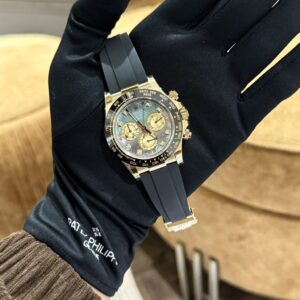 Rolex Daytona YG Plated Dark MOP Dial With Diamonds 40mm Oyster Super Clone