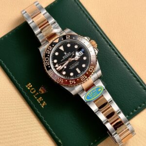 Rolex GMT-Master II 126711CHNR Root Beer SS/RG Plated Black Dial 40mm Oyster Super Clone