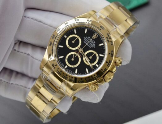 Alternative view of Rolex Daytona 126508 YG Plated Black Dial 40mm Oyster Super Clone