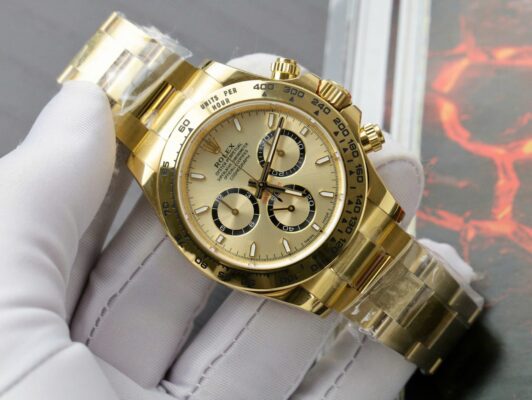 Alternative view of Rolex Daytona 126508 YG Plated Champagne Dial 40mm Oyster Super Clone
