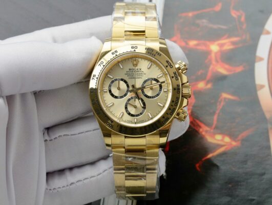 Rolex Daytona 126508 YG Plated Champagne Dial 40mm Oyster Super Clone