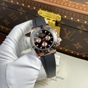 Alternative view of Rolex Daytona 116515LN RG Plated Black Dial 40mm Oysterflex Super Clone