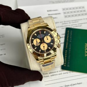 Alternative view of Rolex Daytona YG Plated Black Dial 40mm Oyster Super Clone