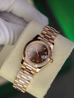 Alternative view of Rolex Lady-Datejust 279175-0004 RG Plated Chocolate Dial CZ Diamonds 28mm Super Clone