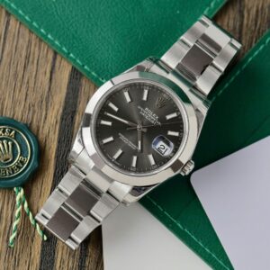 Alternative view of Rolex Datejust 126300 904L Steel Grey Dial 41mm Oyster Super Clone
