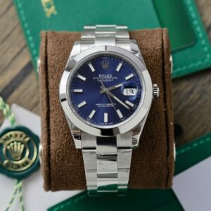 Rolex Datejust 126300 904L Steel Blue Dial 41mm Oyster Super Clone