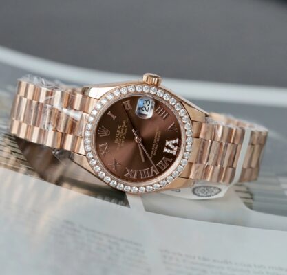 Alternative view of Rolex Datejust 278285rbr-0016 RG Plated Chocolate Dial With Diamonds 31mm Super Clone