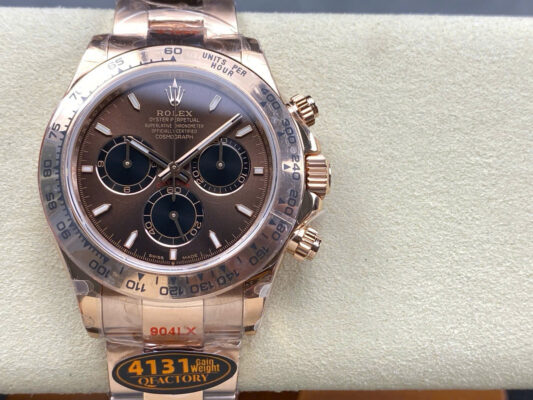 Alternative view of Rolex Daytona 116505 RG Plated Chocolate Dial 40mm Oyster Super Clone