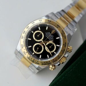 Alternative view of Rolex Daytona 126503 SS/YG Plated Black Dial 40mm Oyster Super Clone