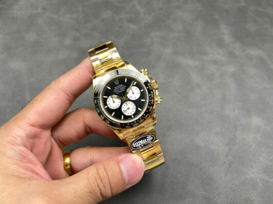 Rolex Daytona 126528LN Le Mans 100th Year YG Plated Black Dial 40mm Oyster Super Clone