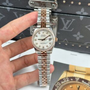 Rolex Datejust SS/RG Plated MOP Dial CZ Diamonds 31mm Jub THBF Replica