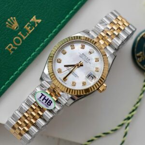 Rolex Datejust SS/YG Plated MOP Dial CZ Diamonds 31mm Jub THBF Replica