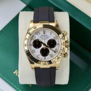 Alternative view of Rolex Daytona 116519 YG Plated White Dial 40mm Oysterflex Super Clone