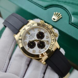 Rolex Daytona 116519 YG Plated White Dial 40mm Oysterflex Super Clone