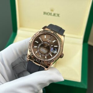 Alternative view of Rolex Sky-Dweller 336235 RG Plated Chocolate Dial 42mm Oysterflex Super Clone