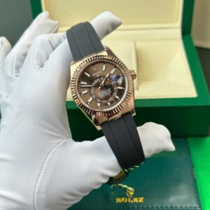 Rolex Sky-Dweller 336235 RG Plated Chocolate Dial 42mm Oysterflex Super Clone