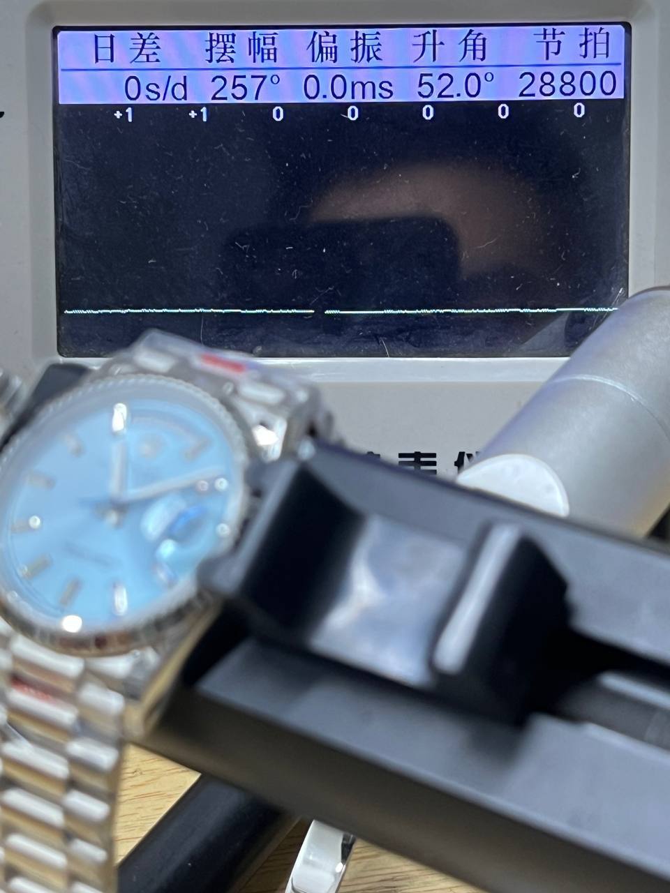 Rolex Day-Date 128236 904L Steel Ice Blue Dial CZ Diamonds 36mm Super Clone - Super Clone Valley detail view 4