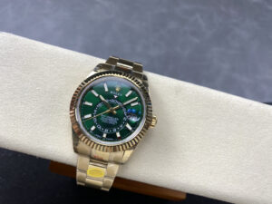 Alternative view of Rolex Sky-Dweller YG Plated Green Dial 42mm Oyster Super Clone