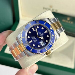 Alternative view of Rolex Submariner 126613LB SS/YG Plated Blue Dial 41mm Oyster Replica