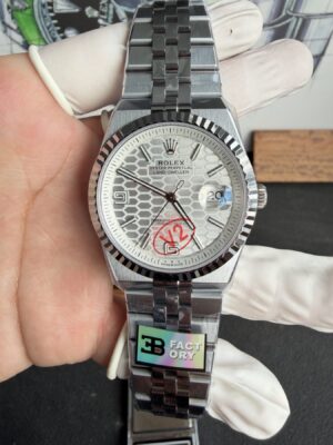Rolex Land-Dweller 127334 904L Steel White Honeycomb-Motif Dial 40mm Super Clone