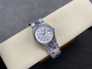 Rolex Land-Dweller 127234 904L Steel White Honeycomb-Motif Dial 36mm Super Clone
