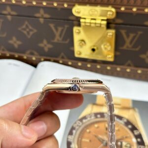 Alternative view of Rolex Land-Dweller 127335 Rose Gold White Honeycomb-Motif Dial 40mm Replica