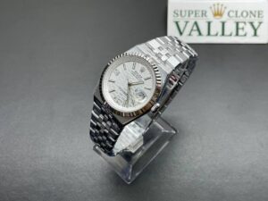 Rolex Land-Dweller 127334 White Honeycomb-Motif Dial 40mm Replica - Super Clone Valley detail view 1