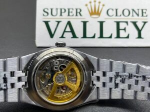Rolex Land-Dweller 127334 White Honeycomb-Motif Dial 40mm Replica - Super Clone Valley detail view 3